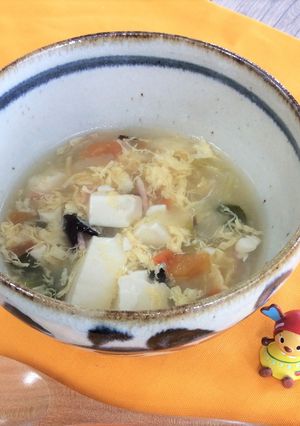 【学校給食】イ～ナトマトのたまごスープ-レシピのメイン写真