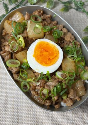 大根とひき肉のそぼろ弁当-レシピのメイン写真