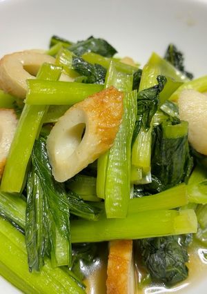 作り置き!簡単ちくわと小松菜の甘辛炒め物-レシピのメイン写真