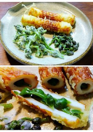 竹輪とみずの実の天ぷら　みずの実の素揚げ-レシピのメイン写真