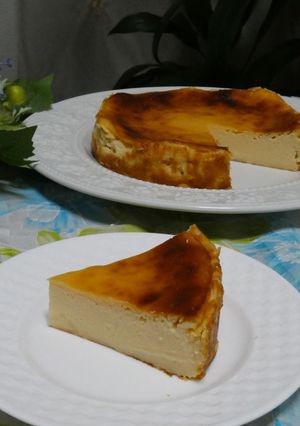 ヨーグルトで！まるで本物のベイクドチーズケーキ❀-レシピのメイン写真