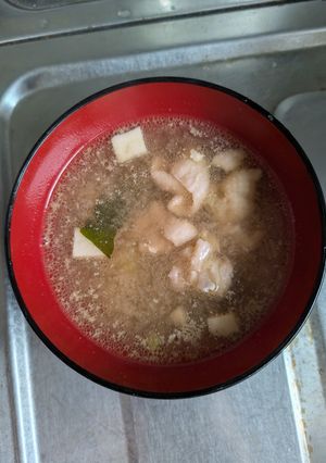 とっても簡単★枝豆と鶏皮の白味噌スープ-レシピのメイン写真