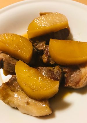 豚うで肉ブロックの角煮＆ダイコン甘煮-レシピのメイン写真