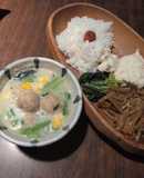 鶏肉団子&コーン青梗菜のシチュー
