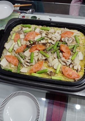 きのこと野菜のシーフードパエリア-レシピのメイン写真