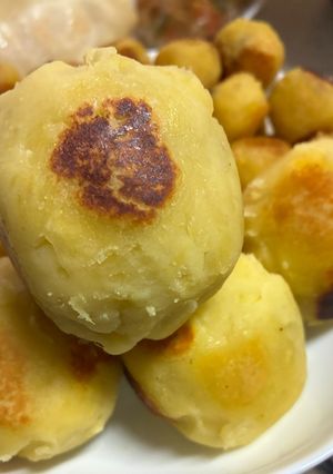 絶品スイーツ!さつまいも生地の揚げあんドーナツ-レシピのメイン写真