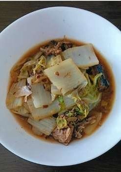 簡単、白菜とサバ缶のとろとろ煮-レシピのメイン写真