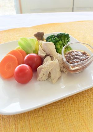 レンジで温野菜～梅かつおだれ～-レシピのメイン写真