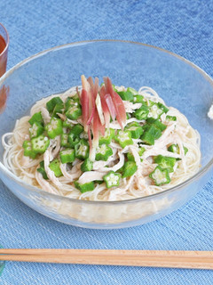 オクラの冷や汁そうめん-レシピのメイン写真
