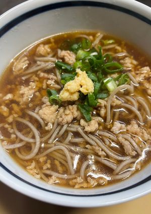 鶏そぼろあんかけ蕎麦-レシピのメイン写真