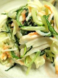 【減塩レシピ】水菜のからしマヨ和え-レシピのメイン写真