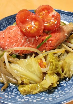 塩鮭のバタ醤油蒸し-レシピのメイン写真