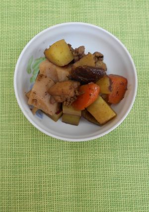 さつまいもと鶏肉の煮物-レシピのメイン写真