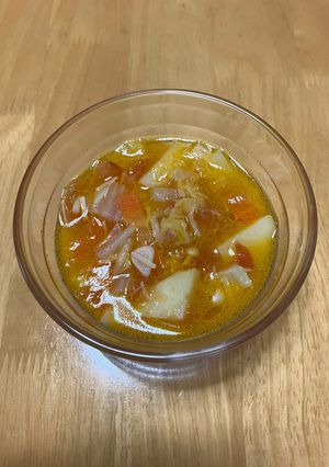 ヴィーガン白菜トマトスープ-レシピのメイン写真