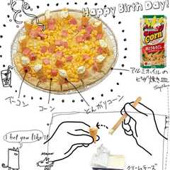 รูปของ ハッピーバースデー　ピザ
