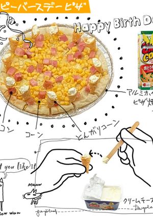 ハッピーバースデー ピザ-レシピのメイン写真