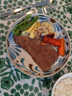 牛焼き肉と蒸し野菜-レシピのメイン写真