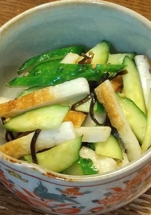 味つけ簡単!きゅうりとちくわの塩昆布和え-レシピのメイン写真