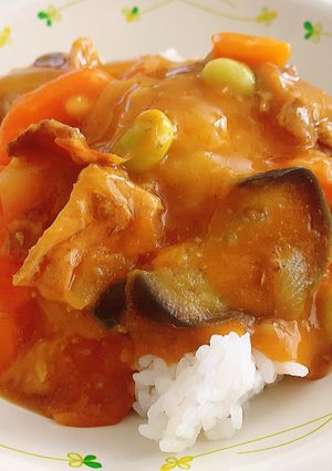 夏野菜のカレー☆給食メニュー-レシピのメイン写真