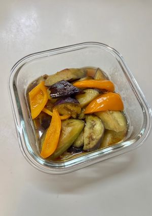 ナスとパプリカの揚げびだし風燒きびだし-レシピのメイン写真
