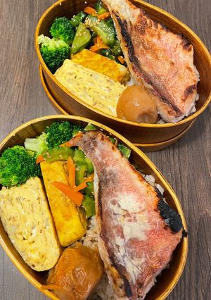赤魚粕漬け焼きとゴーヤきんぴら弁当-レシピのメイン写真