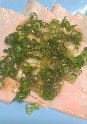 マグロの皮ぎしのネギまみれカルパッチョ-レシピのメイン写真