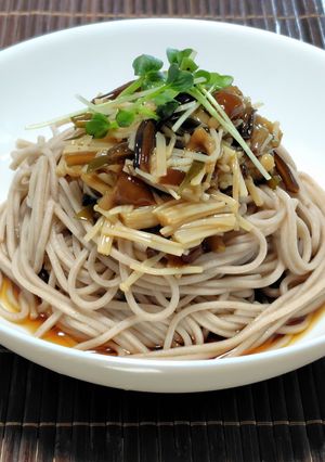 冷製きのこ蕎麦-レシピのメイン写真