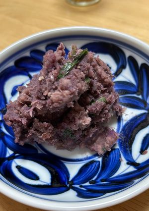 紫芋と豚ミンチの蒸し煮-レシピのメイン写真