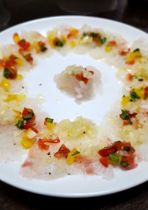 真鯛のカルパッチョをオリジナルソースで-レシピのメイン写真