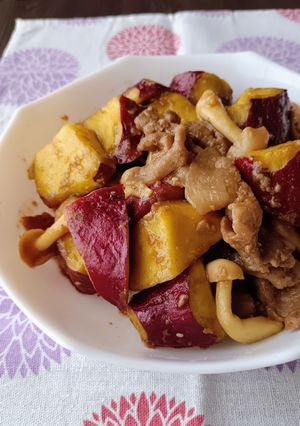 豚肉とさつまいもの甘辛炒め-レシピのメイン写真
