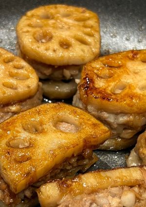冷凍レンコンで簡単！シャキうま蓮根の挟み焼き-レシピのメイン写真