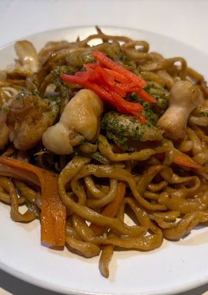 新鮮生ホルモン焼きそば-レシピのメイン写真