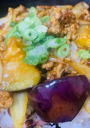 ナスのカレーあんかけ丼-レシピのメイン写真