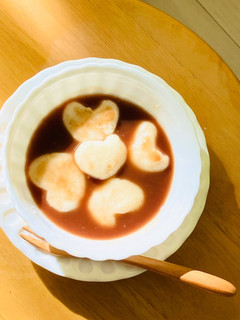バレンタインとうふ白玉お汁粉-レシピのメイン写真