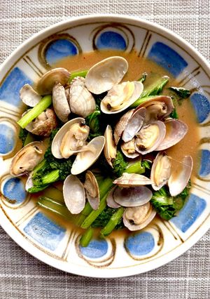 アサリと塌菜の味噌炒め-レシピのメイン写真