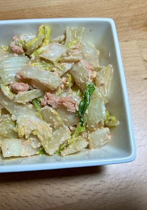 むね肉の白菜と明太マヨ乗せ-レシピのメイン写真