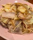 豚バラとじゃがいものコンソメ醤油パスタ