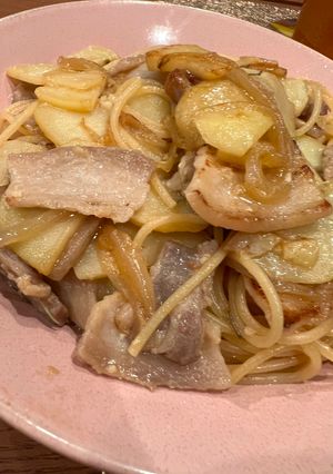 豚バラとじゃがいものコンソメ醤油パスタ-レシピのメイン写真