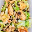 鶏むねとキャベツ・しめじのカレー醤油炒め