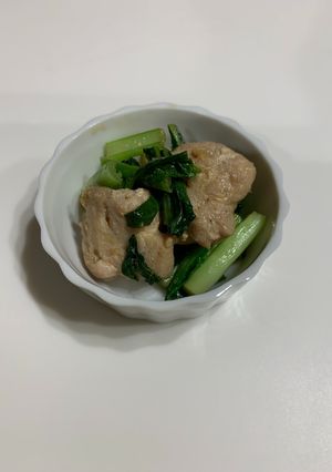 鶏もも肉と小松菜のごまみそ炒め-レシピのメイン写真