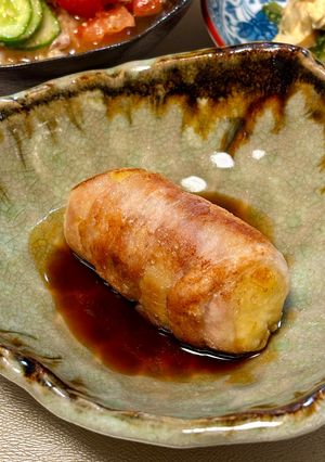 和風マッシュポテトの肉巻き★黒酢あんかけ-レシピのメイン写真