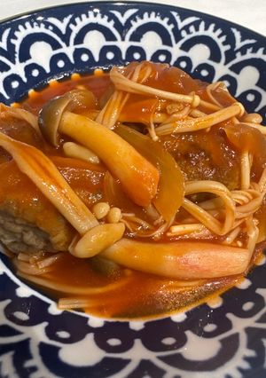 トマトジュース　煮込みハンバーグ-レシピのメイン写真
