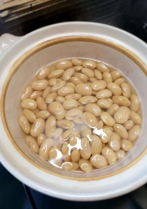 白花豆の甘煮(下煮は炊飯器で)-レシピのメイン写真