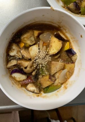 根菜茄子コク旨ウスター梅味温野菜サラダ-レシピのメイン写真