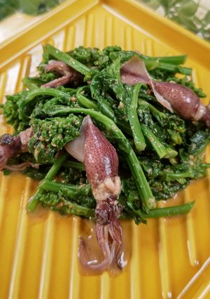 菜の花とほたるいかの胡麻和え-レシピのメイン写真