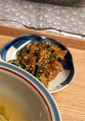 ほうれん草と人参の胡麻和え-レシピのメイン写真