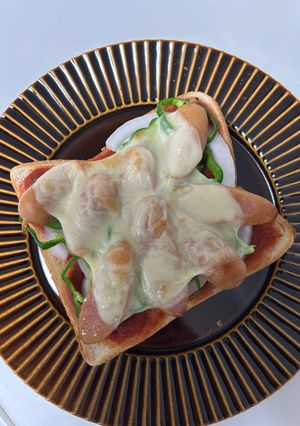 厚切りパンでピザトースト-レシピのメイン写真