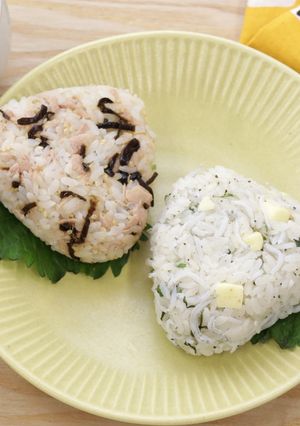 冷凍おにぎり（しらすチーズ・ツナ昆布）-レシピのメイン写真
