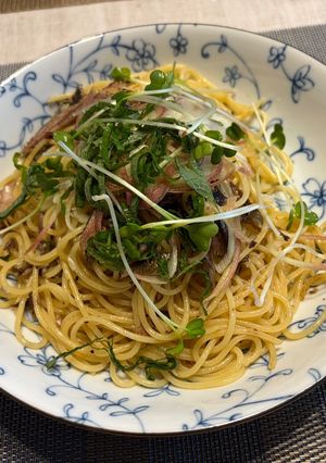 塩さんまのペペロンチーノ-レシピのメイン写真