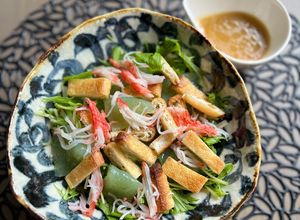 刺身蒟蒻と水菜のヘルシーサラダ-レシピのメイン写真